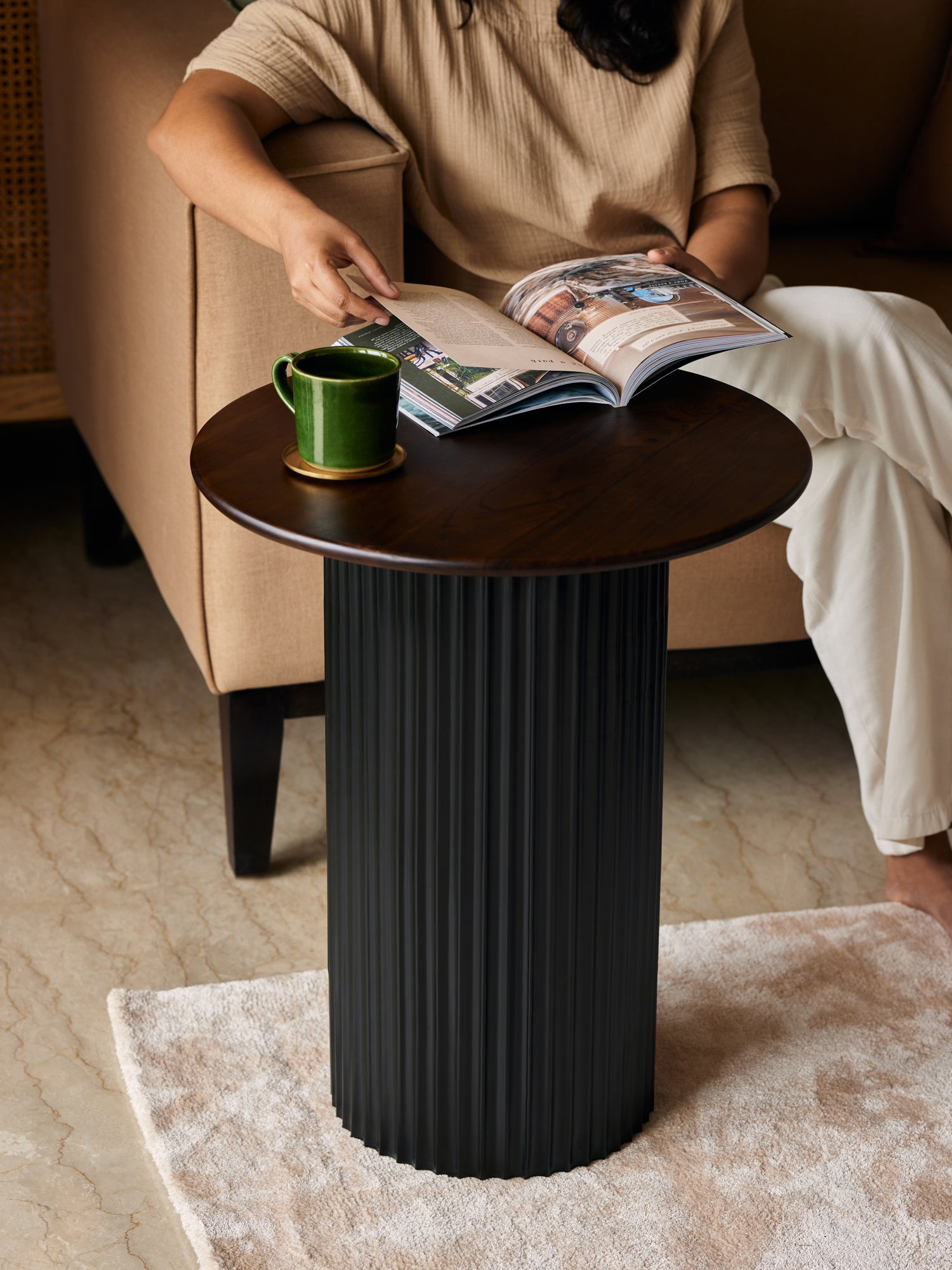 Vertical Strips Side Table - Image 2